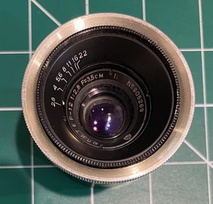 Jupiter-12 Silver 35mm 2.8 USSR Lens Biogon M39 S/N 5905269 - Picture 1 of 6