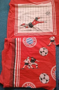 FC Bayern München Bettwäsche 130x190cm/ 80x80cm 80er Vintage - Baumwolle - Bild 1 von 3