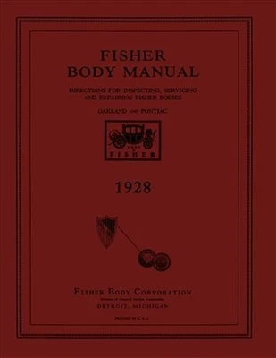 1928 Oakland and Pontiac ONLY Fisher Body Manual Body Repair Shop Service Book - Image 1 of 4
