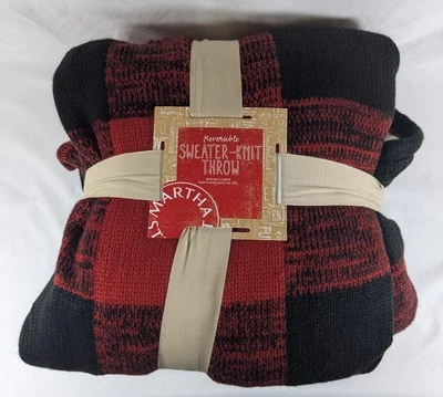 Manta reversible de punto suéter Martha Stewart  Foto 1 de 4