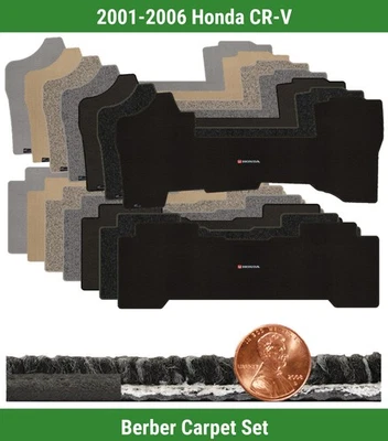 Juego de alfombrillas bereber personalizadas para Honda CR-V 2001-2006 con logotipo (2 piezas) #SI7 Foto 1 de 4