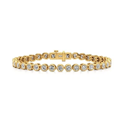 7Ct Round Cut Lab-Created Diamond Women's Tennis Bracelet 14k Yellow Gold  - Image 1 of 4