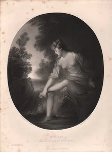 1853 VICTORIAN PRINT ~ MUSIDORA ~ GAINSBOROUGH - Picture 1 of 1
