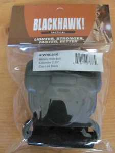 Extensor de cinturón BlackHawk táctico mejorado militar 2,25" Cop-Lok negro - Imagen 1 de 8