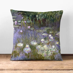 Cuscino paffuto Claude Monet Water LIllies n.3 copricuscino imbottito - Foto 1 di 13