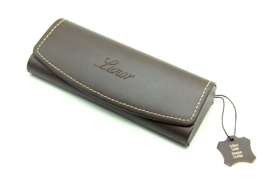 НОВЫЙ LUNOR КОРИЧНЕВОЙ КОЖИ ПОДЛИННЫЙ ОЧКИ ОЧКИ ОЧКИ ЧЕХОЛ ТОЛЬКО - Изображение 1 из 3