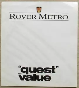 ROVER METRO QUEST & QUEST PLUS EDITIONS Car Sales Leaflet 1993 #4354 - Picture 1 of 2