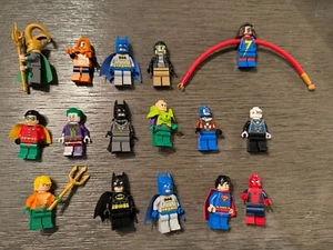 LEGO DC Marvel MInifigure Lot of 16 Joker Batman Superman Robin Lex Spiderman - Picture 1 of 1