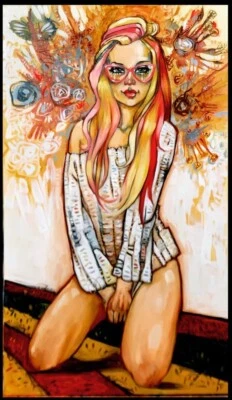 Arte pintada à mão Todd WHITE Confessions assinada numerada edição limitada em tela - Imagem 1 de 4