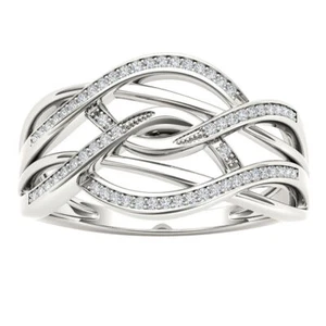10k White Gold Diamond Engagement Ring Size 6.5, Clarity I2, Color H-I - Picture 1 of 8