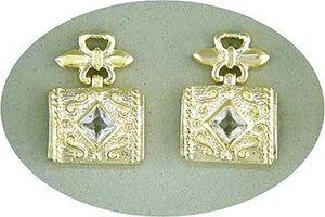 Ohrringe 18 KT GOLD ÜBER STERLINGSILBER TOPAS  - Bild 1 von 1