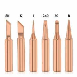 5pcs/Set 900M-T Soldering Tip Pure Copper Electric Iron Head Series Solder Tool - Bild 1 von 7