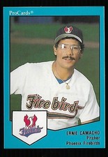 1989 ProCards Ernie Camacho Minor League Card Phoenix Firebirds