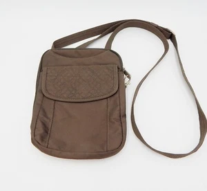 Travelon Anti-Diebstahl Signature gesteppte schmale Tasche olivgrün Umhängetasche 42759 - Bild 1 von 12