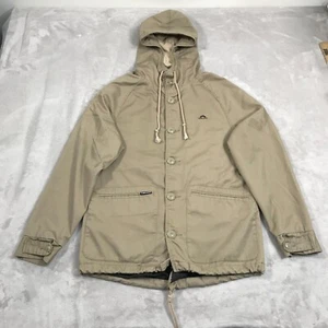The Hundreds Giacca Uomo Taglia Large Beige Bottoni Foderata con Cappuccio Casual Skate - Foto 1 di 20