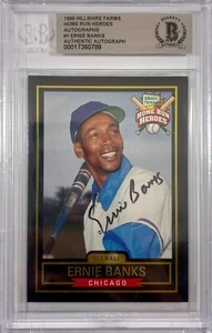 Ernie Banks autographed signed card Home Run Heroes Chicago Cubs BAS Encap - Picture 1 of 2