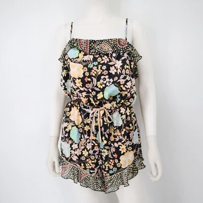 Vintage Victoria's Secret SATIN Floral Teddy Romper Women's Size M - Image 1 of 4