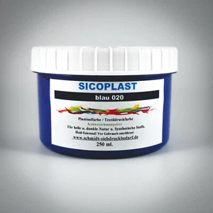 250ml SICOPLAST 020 UM Blau | Siebdruckfarbe | Plastisolfarbe | HKS 42 - Bild 1 von 1