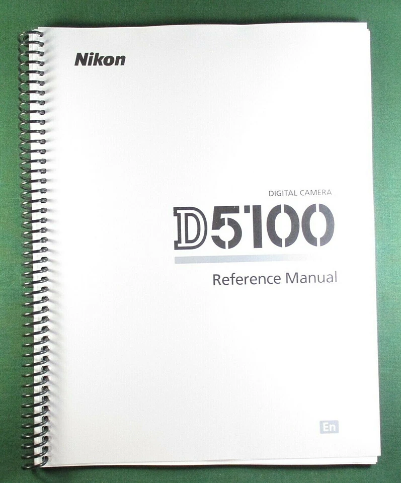 Nikon D5100 Reference / Instruction Manual: 260 Pages & Protective Covers - Image 1 of 1