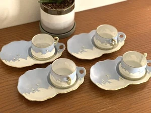 Raro set di quattro piatti vintage per gru Victory Shofu con tazze da tè - Foto 1 di 7