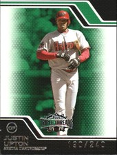 2008 Topps Triple Threads Emerald Baseball Card #241 Justin Upton /240