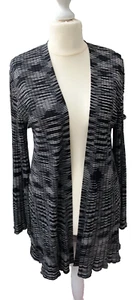 Strickjacke Missoni schwarz weiß Gr. 42-44 leicht tailliert mit Trompetenärmeln - Bild 1 von 9
