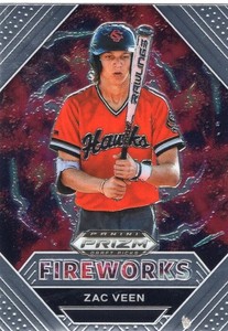 ZAC VEEN 2020 Prizm Draft Picks  FIREWORKS ROOKIE CARD RC #PDP179 Rockies F22