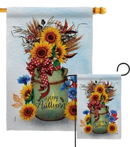 Bandera de jardín de lata de leche de otoño cosecha decorativa regalo patio casa pancarta - Imagen 1 de 19