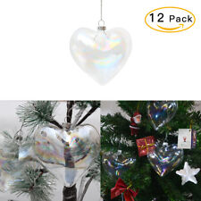 Multi Acrylic Clear Iridescent Ball Empty Bauble Christmas Decor Sphere Wedding