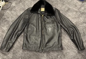 Rara giacca vintage Taubers anni 40/50 pelle di cavallo foderata pelliccia taglia small? - Foto 1 di 16
