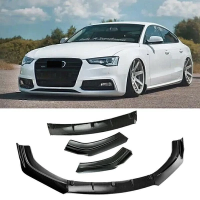 Parachoques delantero para AUDI A4 A5 A6 A7 S4 S5 alerón labial divisor aspecto fibra de carbono Foto 1 de 4
