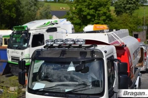 Barra da tetto B + LED + morsetti da montare DAF LF pre 2014 acciaio inox metallo - NERO - Foto 1 di 8