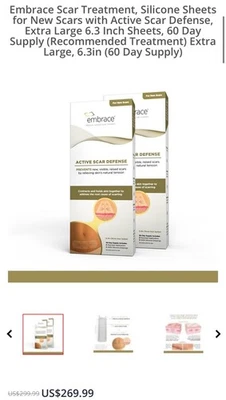 Apósito de terapia de cicatrices de grado médico Embrace Active Scar Defense XL 30 días Foto 1 de 4