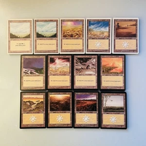 Old frame MTG Basic lands 3ED 4ED 5ED 6ED 7ED Ice Age Mirage Tempest U S G Invas - Picture 1 of 1