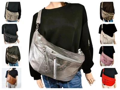 Italy XXL Bauchtasche  Umhängetasche Bag Gürteltasche  Crossbody ECHTLEDER  48cm - Bild 1 von 2