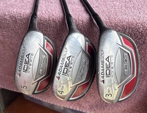 Set of 3 Adams Idea A3OS 3, 4 & 5 Hybrid Irons Regular Graphite Shafts - Picture 1 of 8