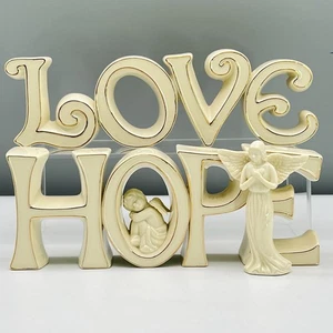 LENOX 2 Figurines LOVE & HOPE w/ ANGELS Expressions WORDS TO LIVE BY Porcelain - Picture 1 of 23