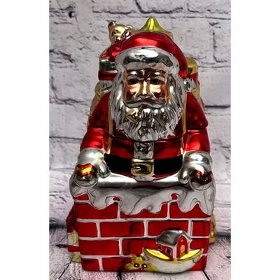 Tarro de galletas con chimenea Portmeirion A Christmas Story Susan Winget Santa Claus Foto 1 de 4