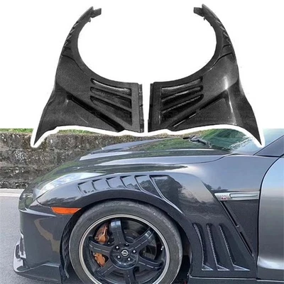 Guardabarros delanteros de fibra de carbono real para Nissan GT-R GTR R35 2009-2021 Foto 1 de 4