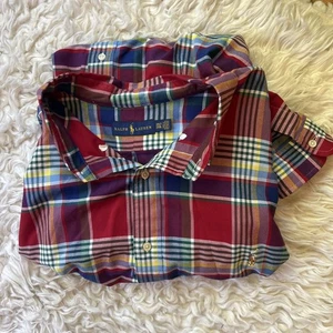 Camisa Polo Ralph Lauren Botón 3XLT Calce Clásico Algodón Lino Cuadros Poni NUEVA SIN ETIQUETAS - Imagen 1 de 16
