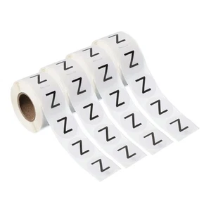 4 Rolls 1" Round Letter Z Stickers Self-Adhesive Alphabet Label 500 Pcs/Roll - Picture 1 of 7