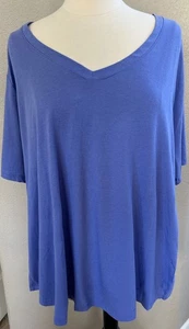 Terra & Ski Purple Top 3X Lightweight, Can use Layers 60% Cotton Short Sleeve - Picture 1 of 7