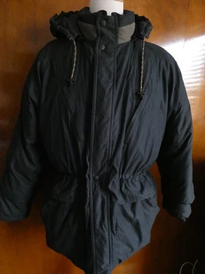 RFT By Rainforest Men's Black Hooded Puffer Down Filled Parka Coat Jacket 2XL - Image 1 of 4