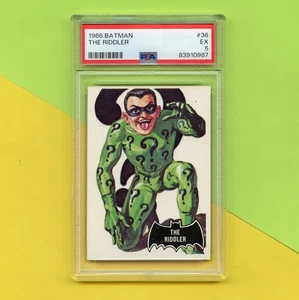 Original 1966 Topps Batman Black Bat Trading Card #36 PSA 5 - Picture 1 of 3