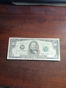 1985 $50 Fifty Dollar Bill Federal Reserve Note - Picture 1 of 4