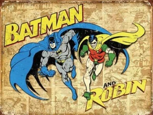 Modellismo - Collezione - Targa Metallo DC BATMAN e ROBIN 20x30 - Foto 1 di 1