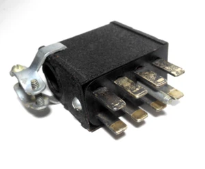 6-Pin Male Jones Cinch Beau Plug NOS with Hood / Case & Strain Relief Shelf Wear - Zdjęcie 1 z 2