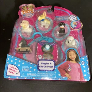 2016 Series Puppy In My Pocket Pets Clip On Pouch 5 Dogs Puppies New - Picture 1 of 12