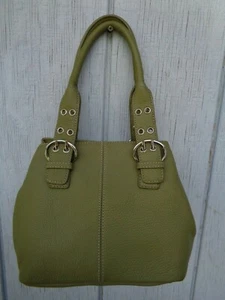BANDOLINO Shoulder Bag Handbag Purse Genuine Leather Women's Girls Green Small - Picture 1 of 9