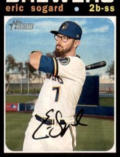 2020 Heritage High Number Base #683 Eric Sogard - Milwaukee Brewers